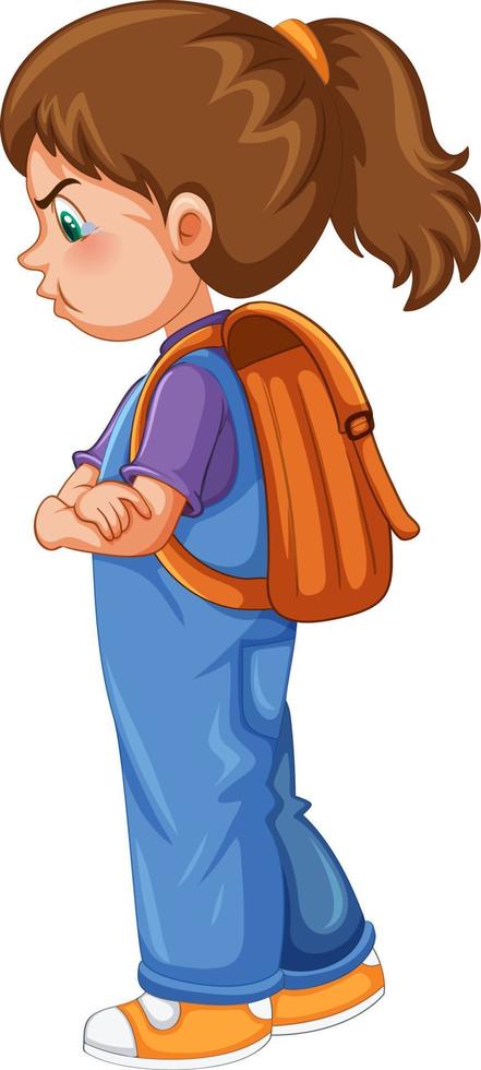 Side view of an angry girl cartoon character 11668243 Vector Art at Vecteezy Side view of an angry girl cartoon character 11668243 Vector Art at Vecteezy