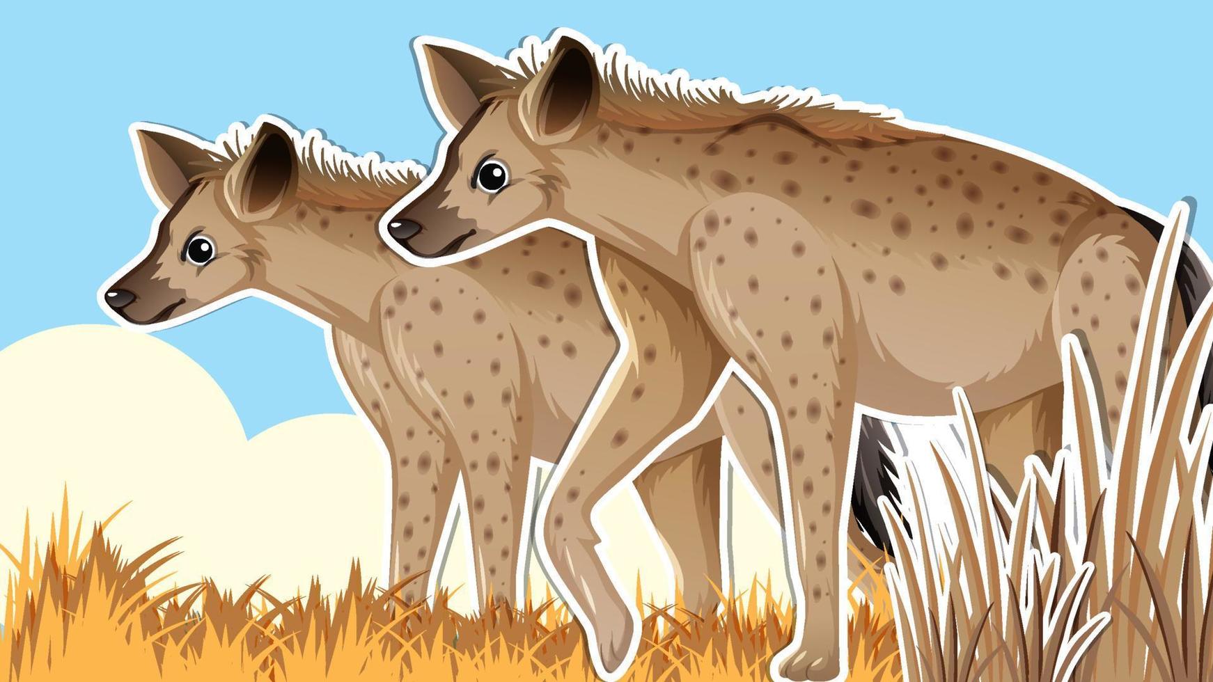 Thumbnail design with hyena vector