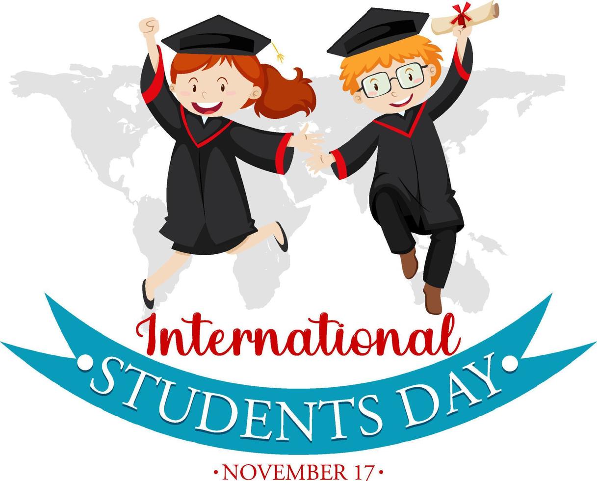 International Student Day Banner Design vector