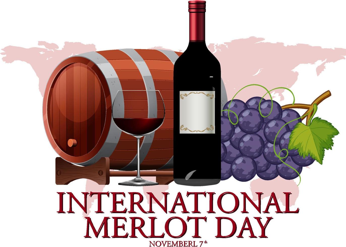 Intenational Merlot Day Banner Design vector