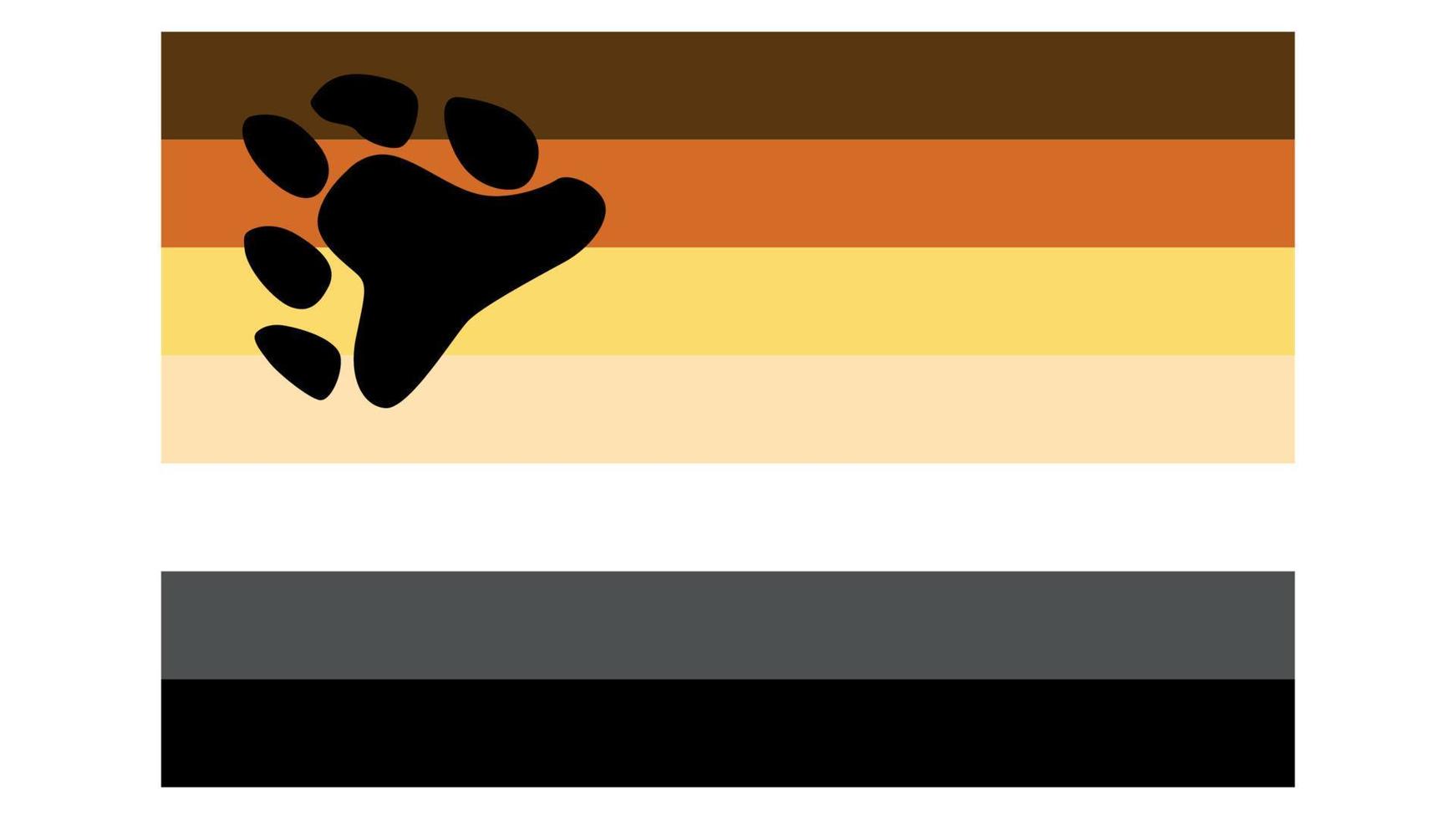 Gay bear pride flag in vector format.