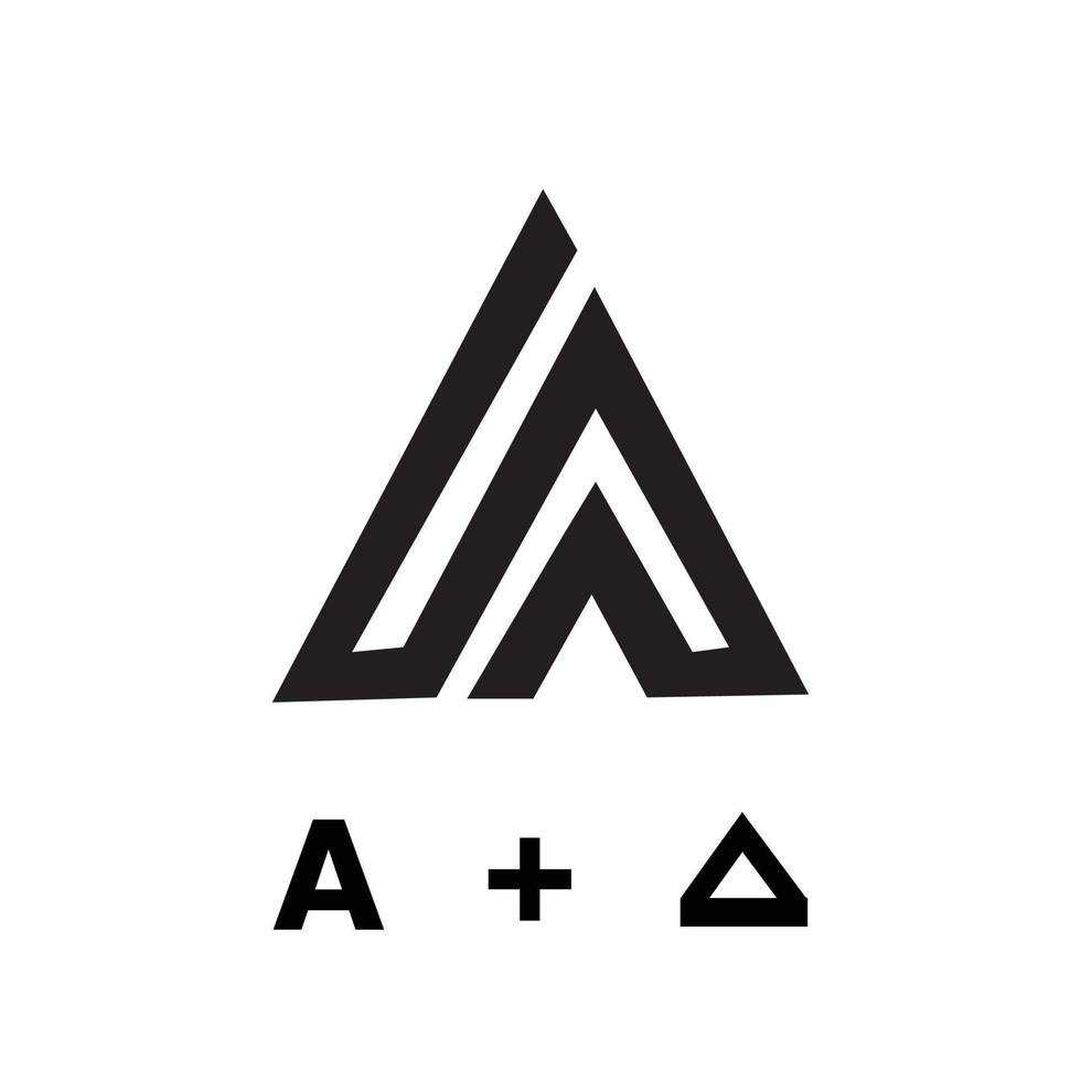 logotipo del monograma de las iniciales de las letras del alfabeto. un, ar, como vector