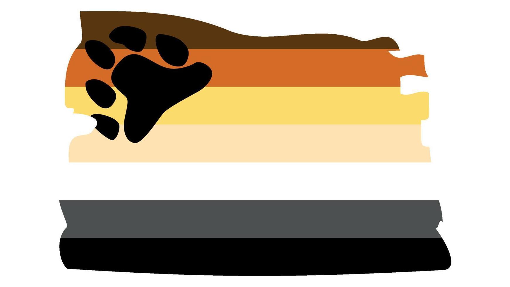 Gay bear pride flag in vector format.