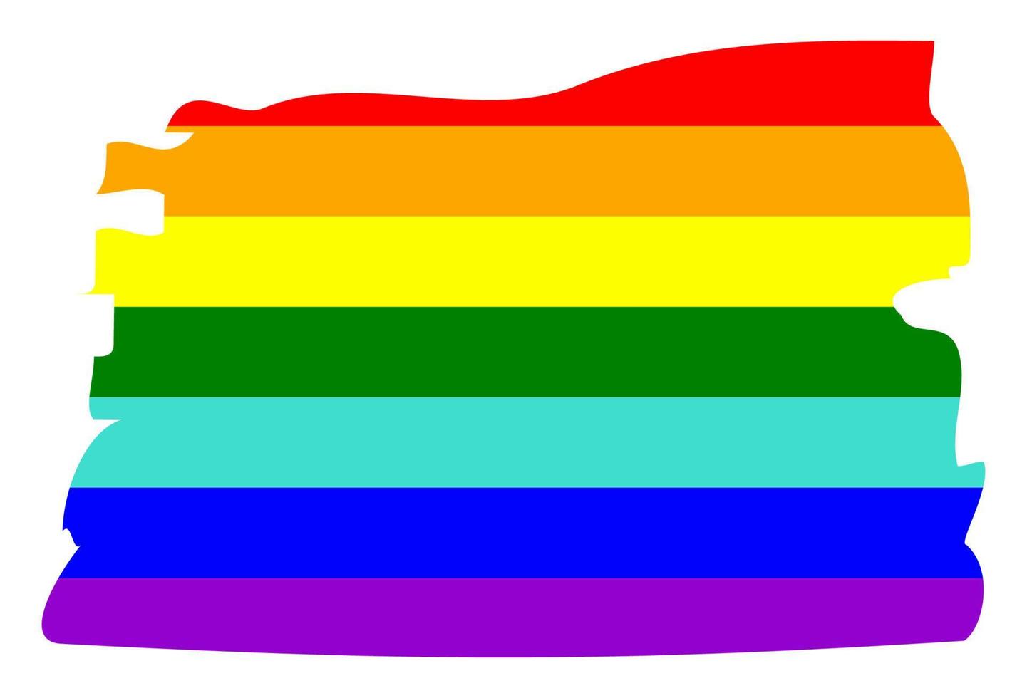 bandera del orgullo lgbt, fondo de la bandera del arco iris. movimiento de bandera de paz multicolor. símbolo de colores originales. vector