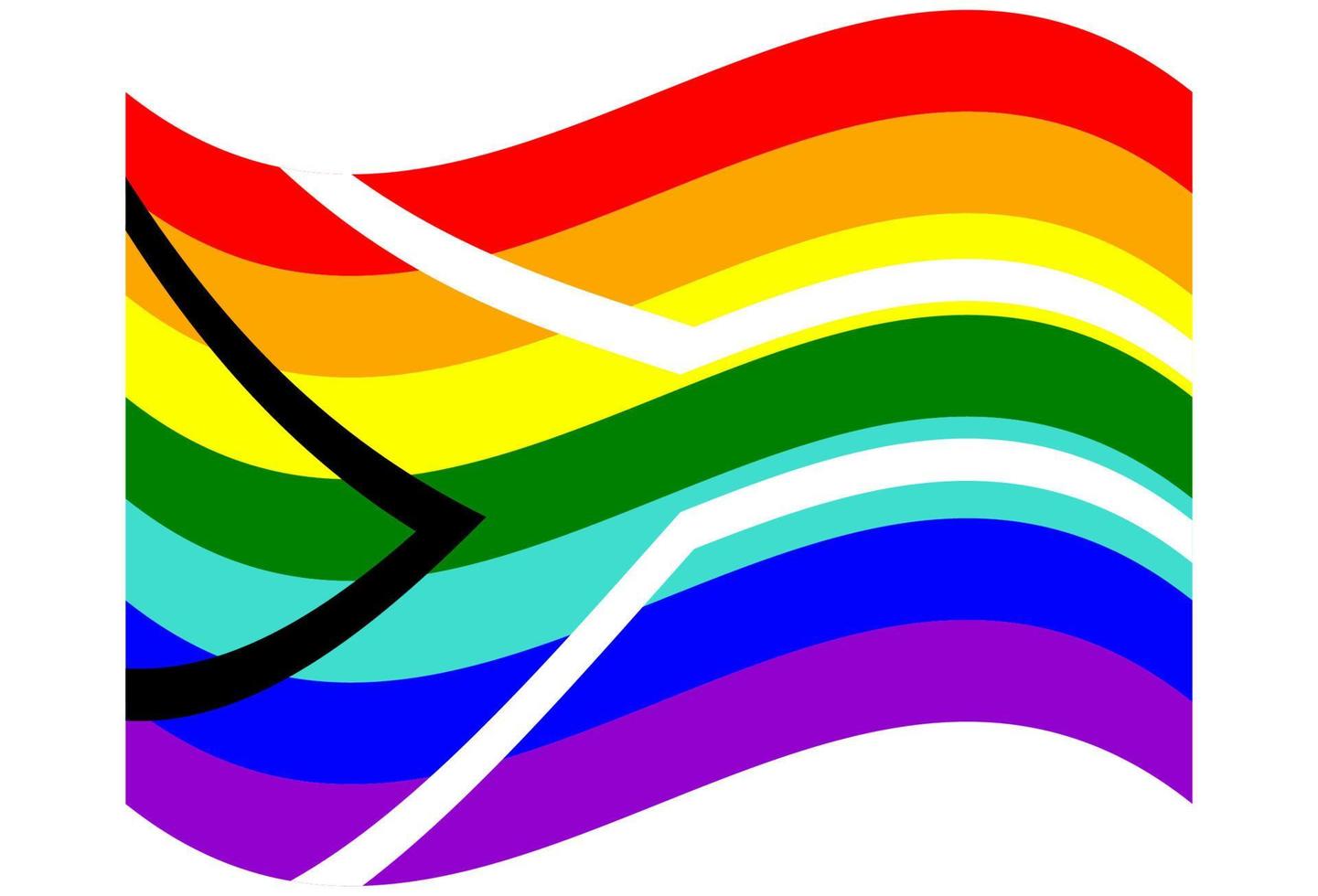 bandera del orgullo lgbt, fondo de la bandera del arco iris. movimiento de bandera de paz multicolor. símbolo de colores originales. vector