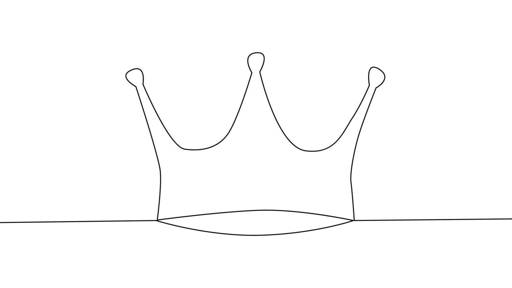 Itself draws the line animation of the crown royal, royal vector