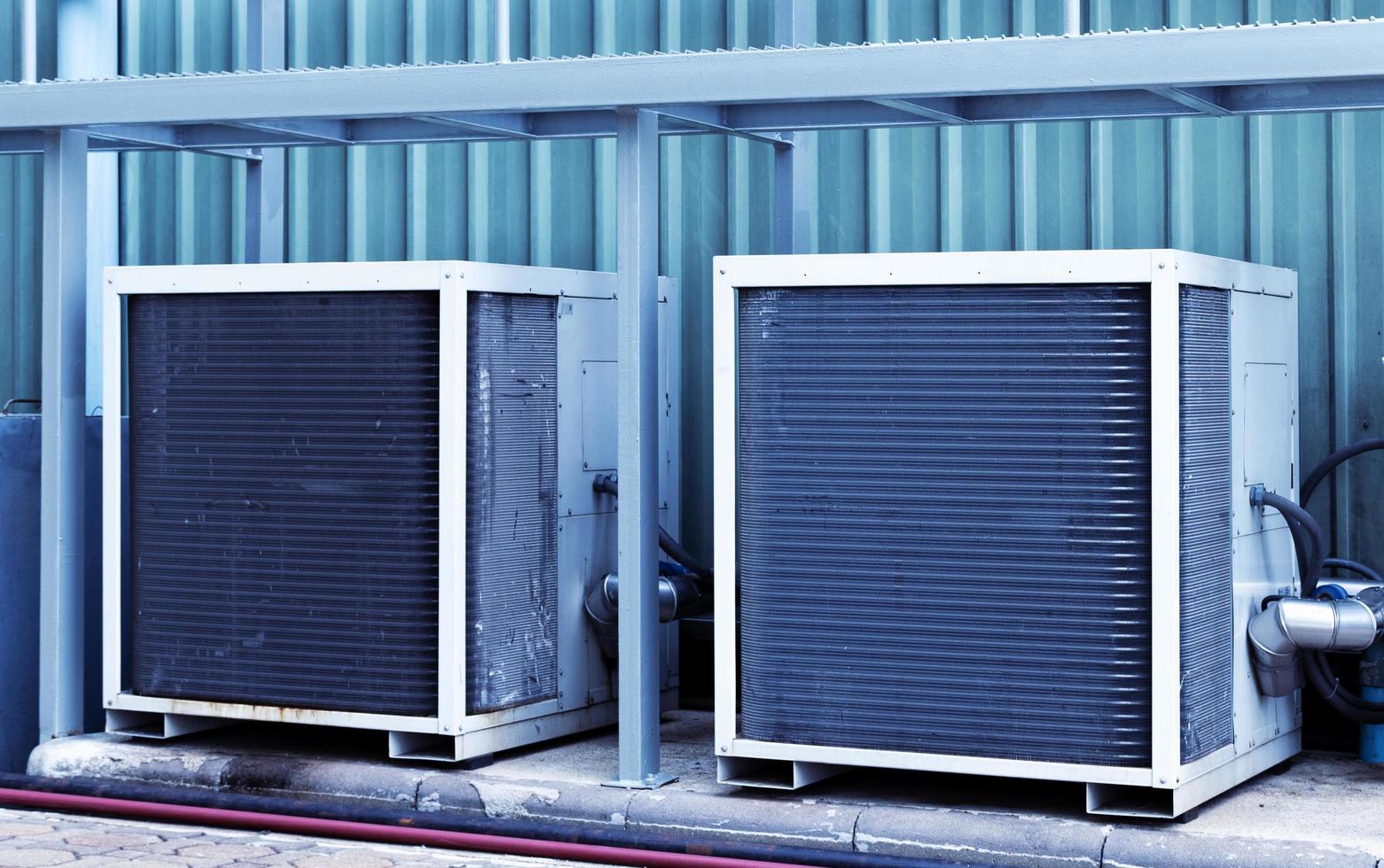Two large compressors air conditioners photo