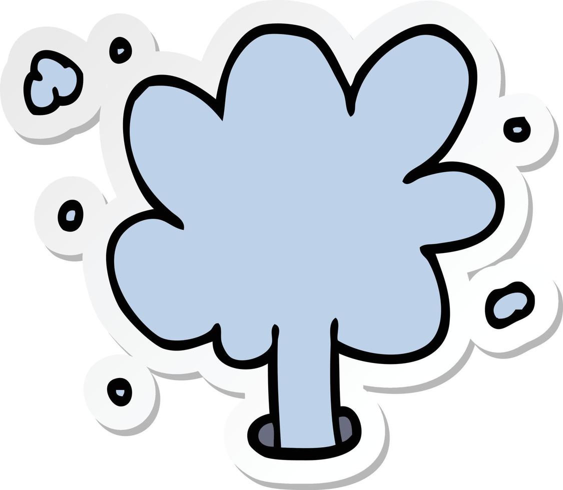 sticker of a cartoon spouting water vector