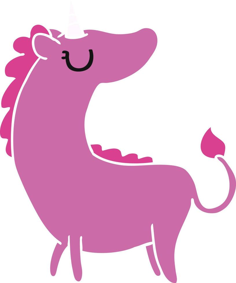 caricatura, de, lindo, kawaii, unicornio vector