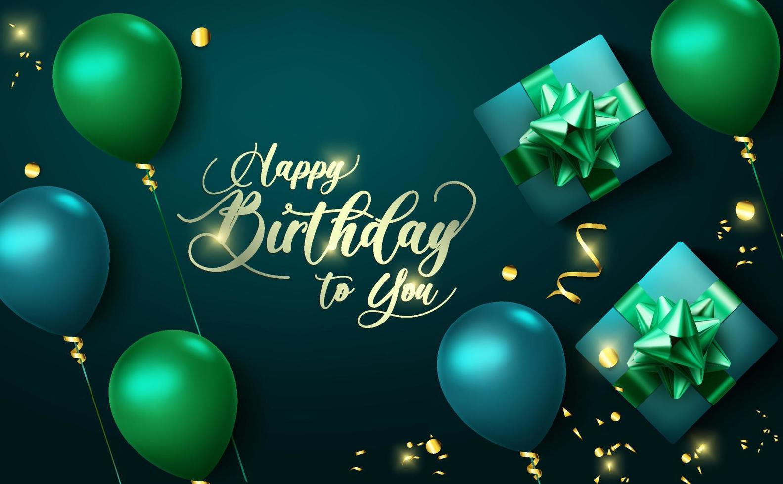 Happy birthday vector banner background. Happy birthday to you ...