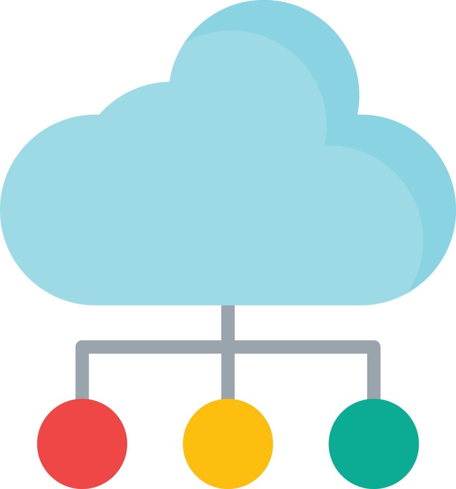 Cloud Computing Flat Icon vector