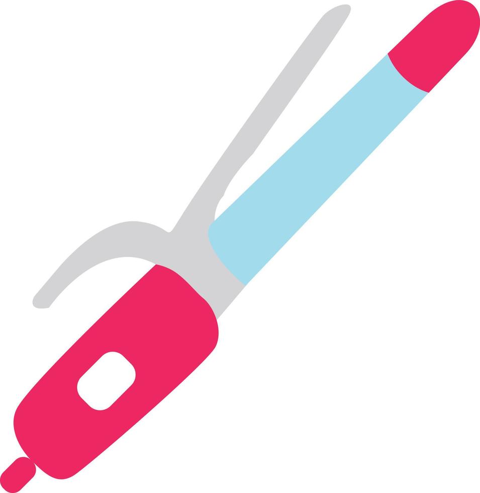 Curling Iron Flat Icon vector