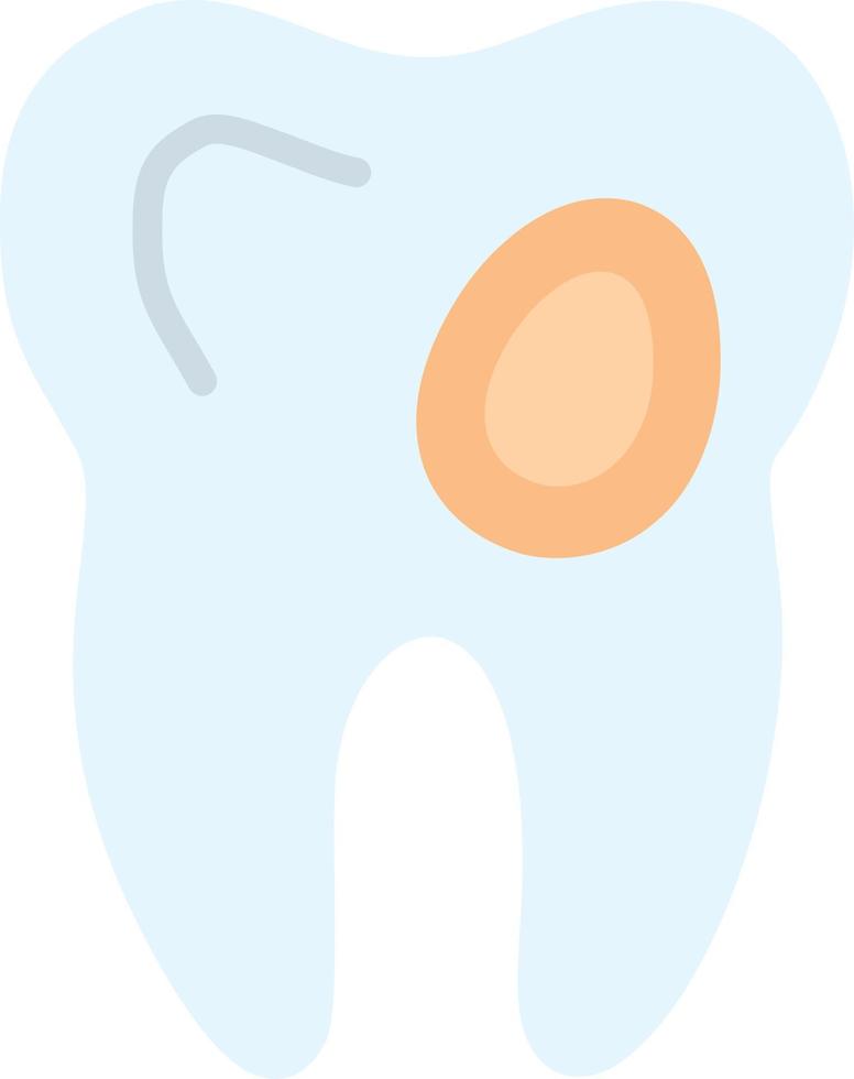 icono plano de caries vector