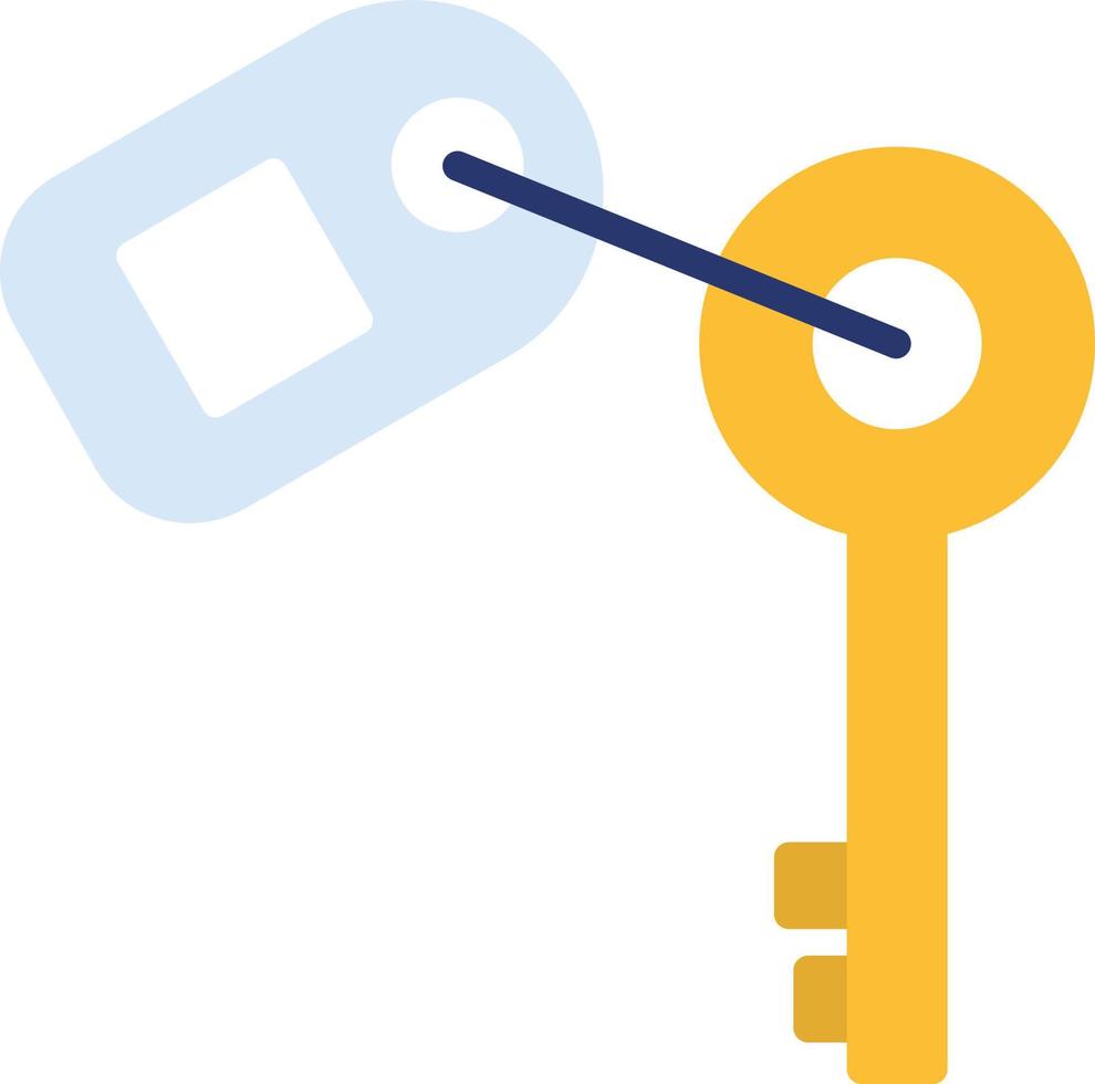 Key Tag Flat Icon vector