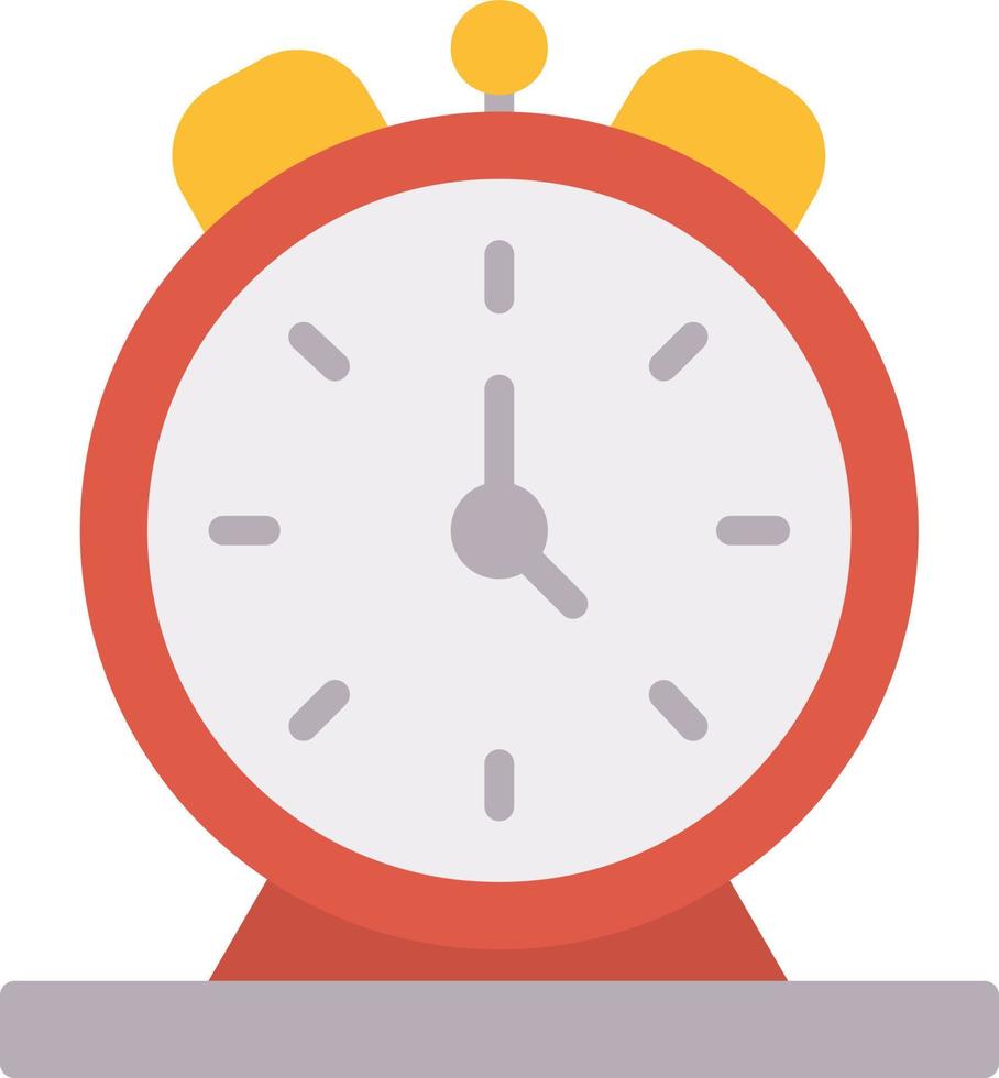 reloj despertador icono plano vector