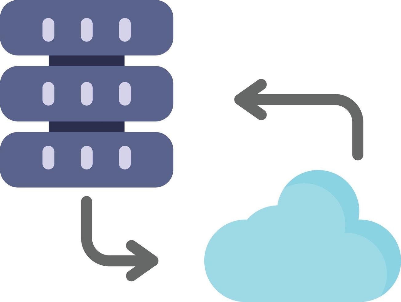 Cloud Server Flat Icon vector