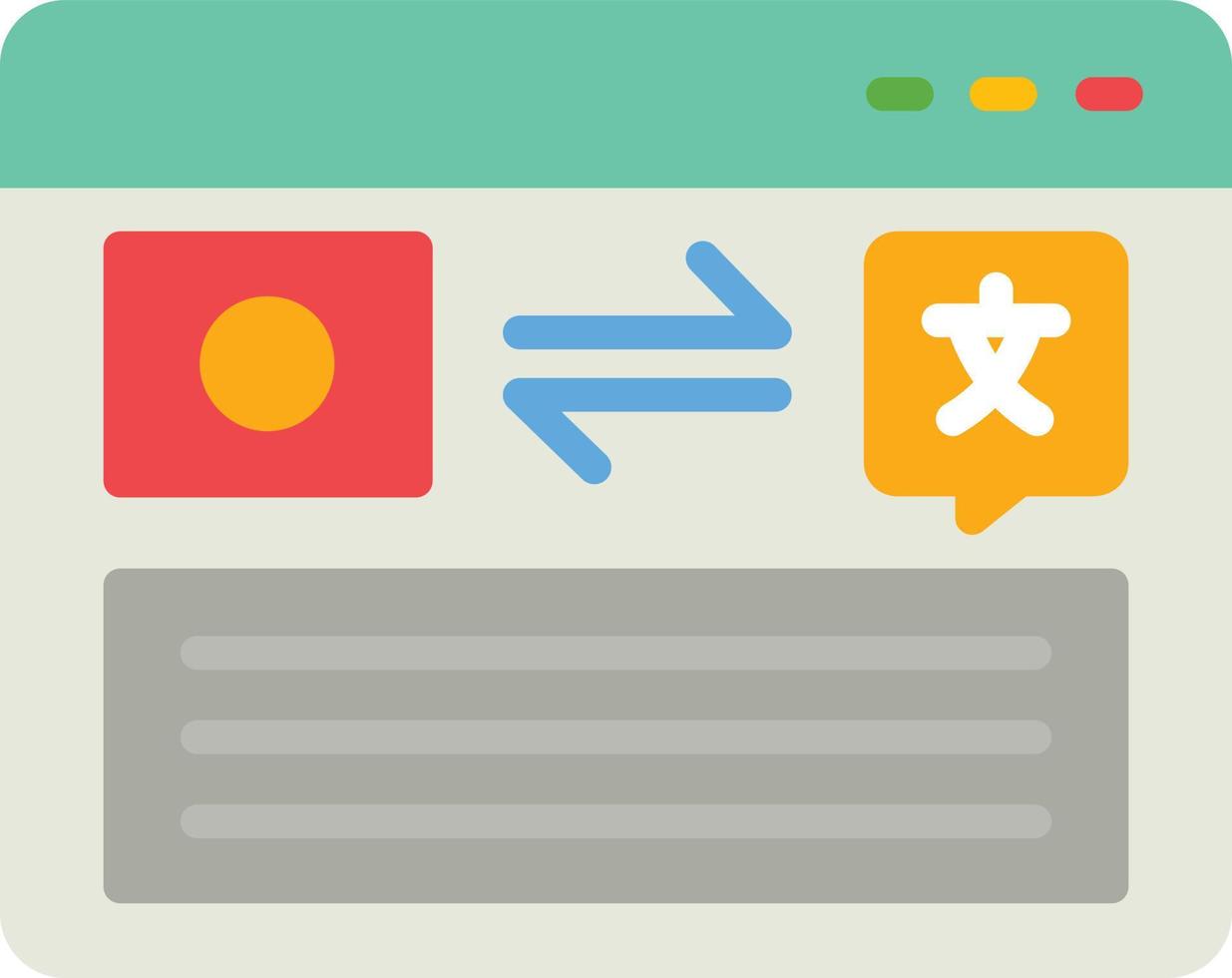 Translator Flat Icon vector