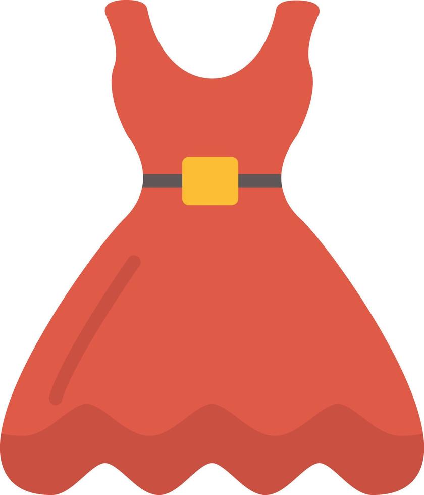 vestido, plano, icono vector