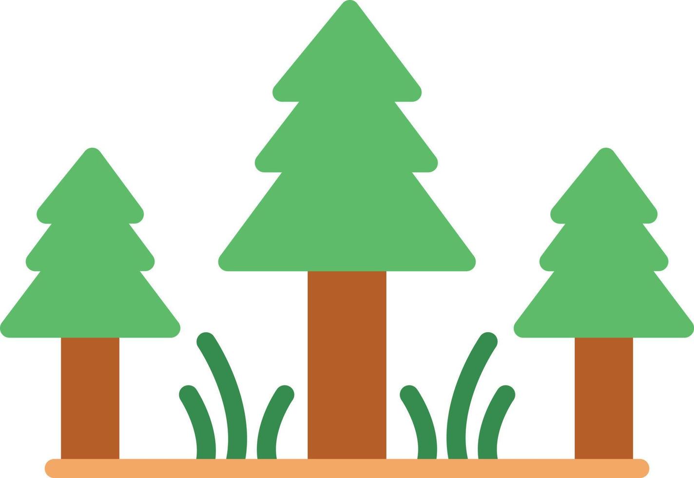 Pine Flat Icon vector