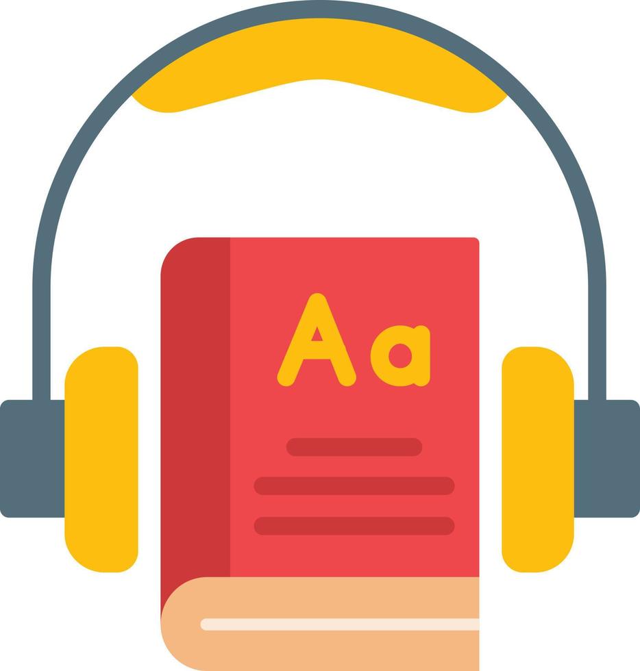 Audiobook Flat Icon vector