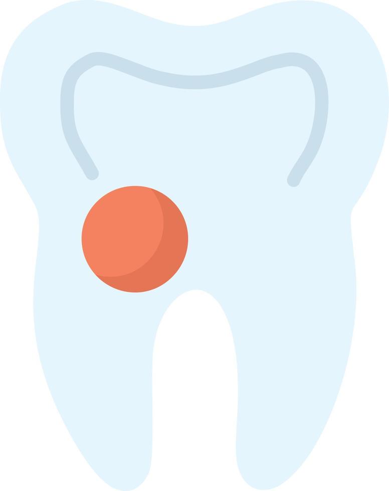 Tooth Hole Flat Icon vector