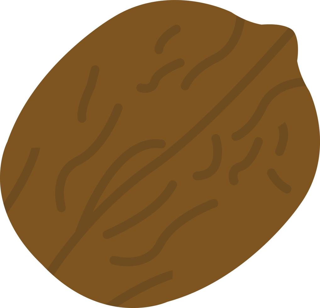 Walnut Flat Icon vector