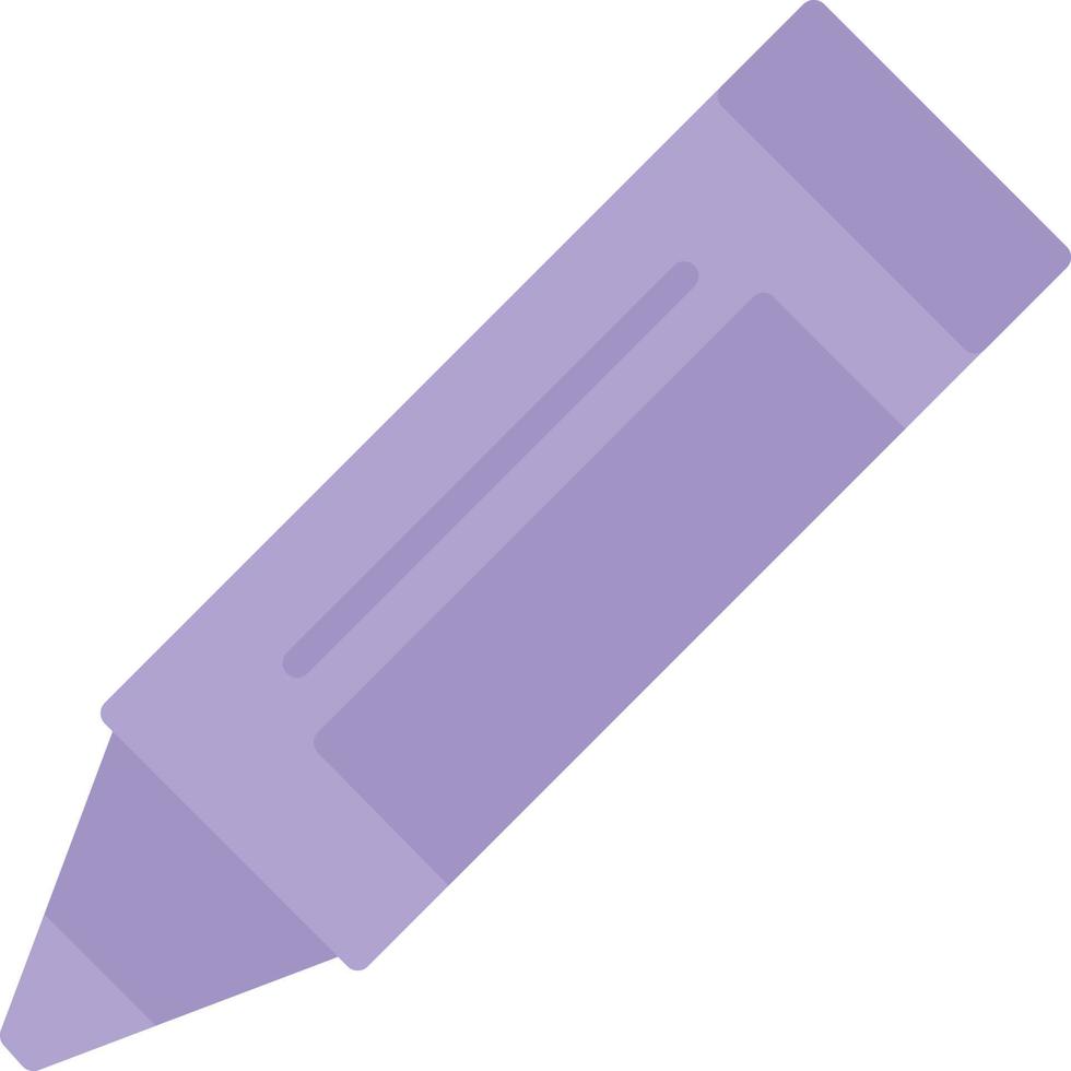 icono plano de crayón vector