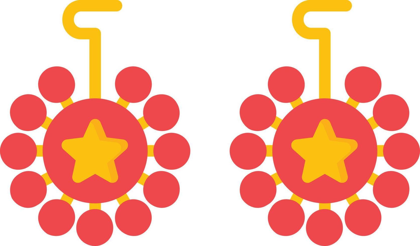 Earrings Flat Icon vector