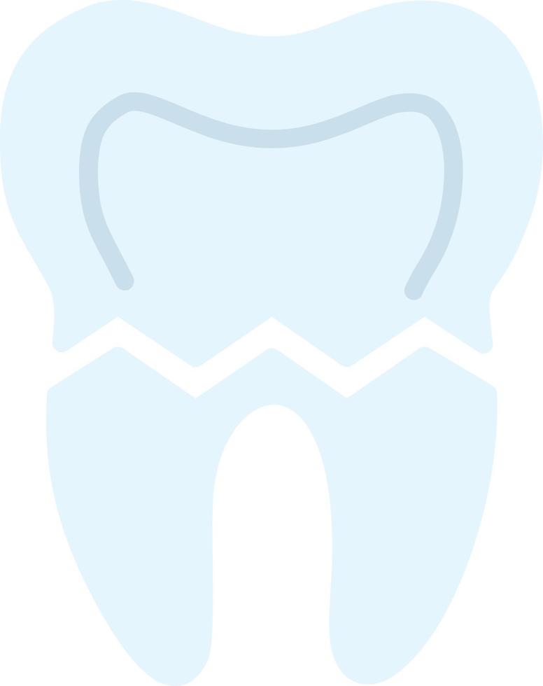 Broken Tooth Flat Icon vector