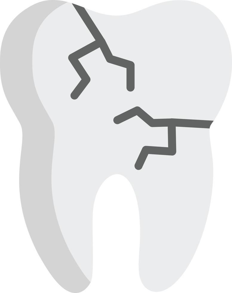 Demage Tooth Flat Icon vector