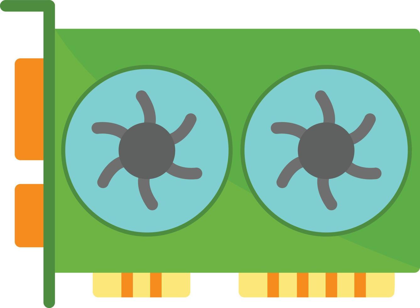 Graphic Card Flat Icon vector