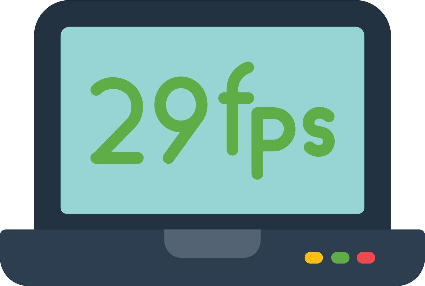 Frames Per Second Flat Icon vector