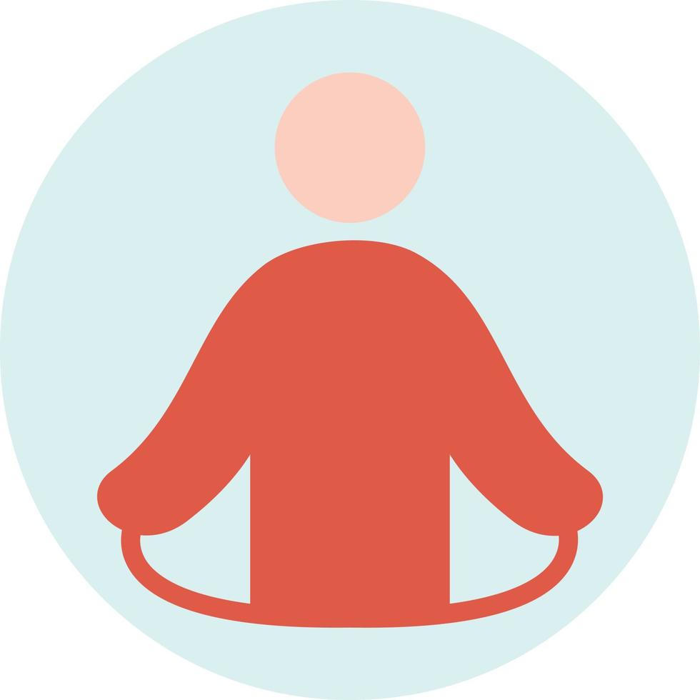 icono plano de yoga vector