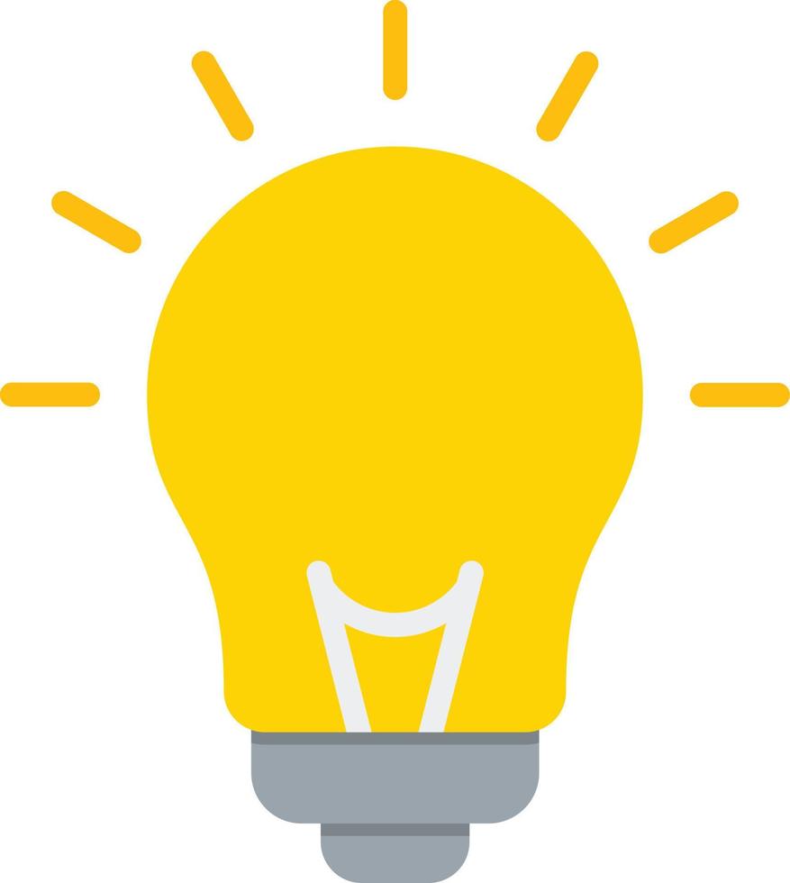 Light Bulb Flat Icon vector