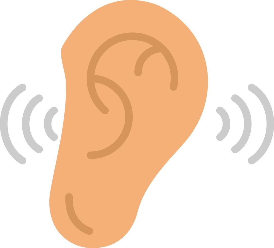 Listening Flat Icon vector
