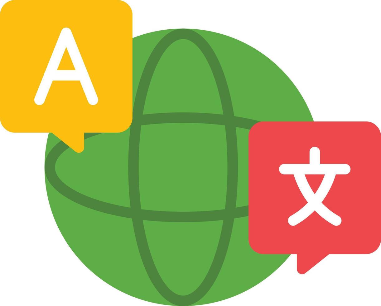 Foreign Language Flat Icon vector