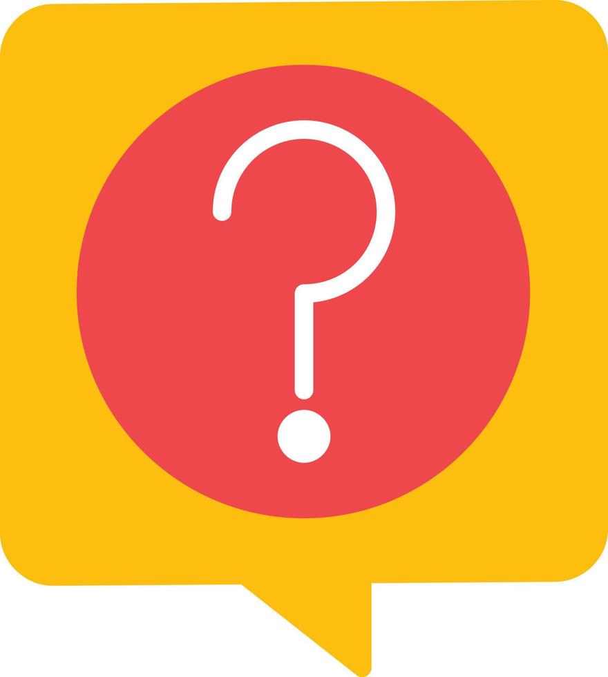 Question Flat Icon vector