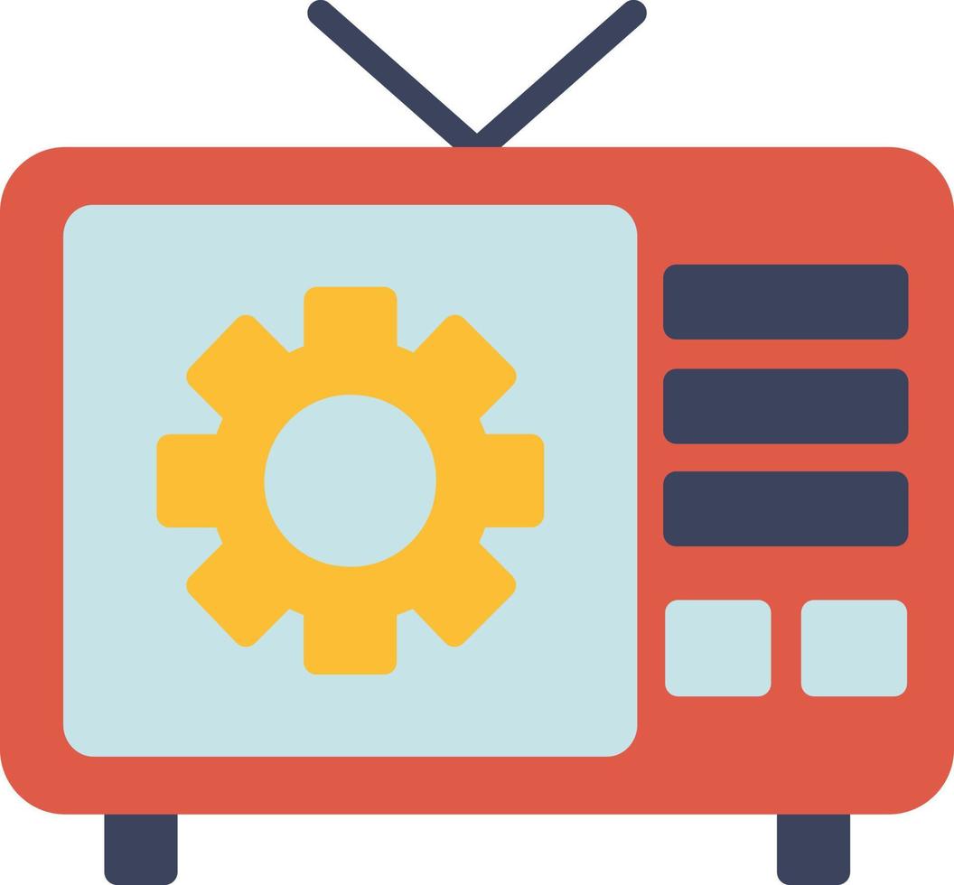 TV Repair Flat Icon vector