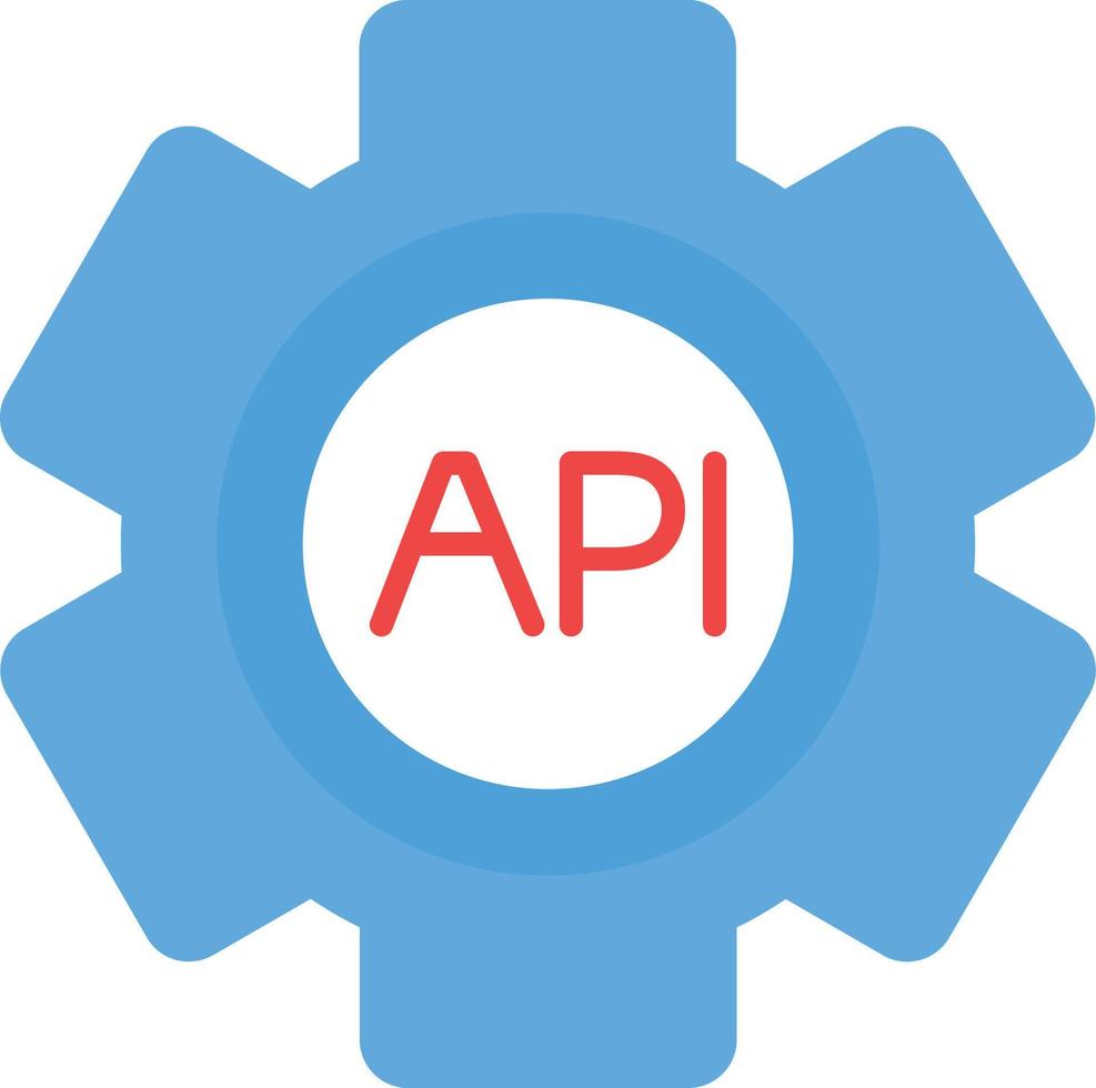 API Flat Icon vector