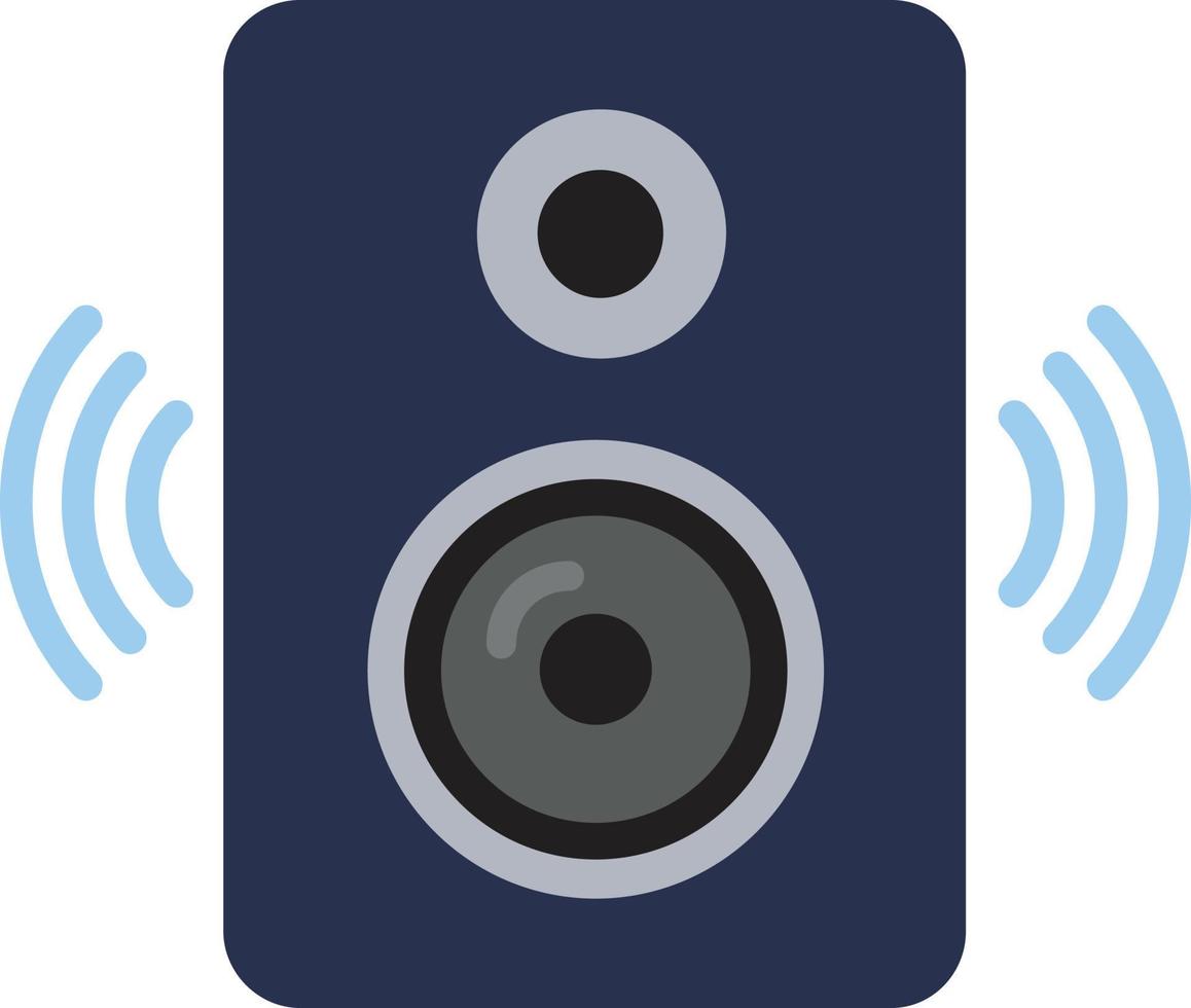 icono plano de altavoces vector