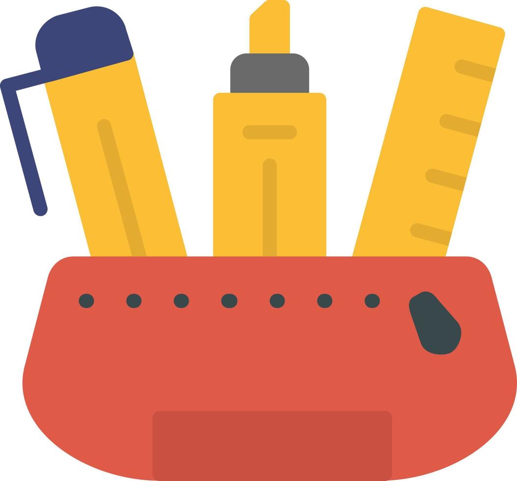 Pencil case Flat Icon vector