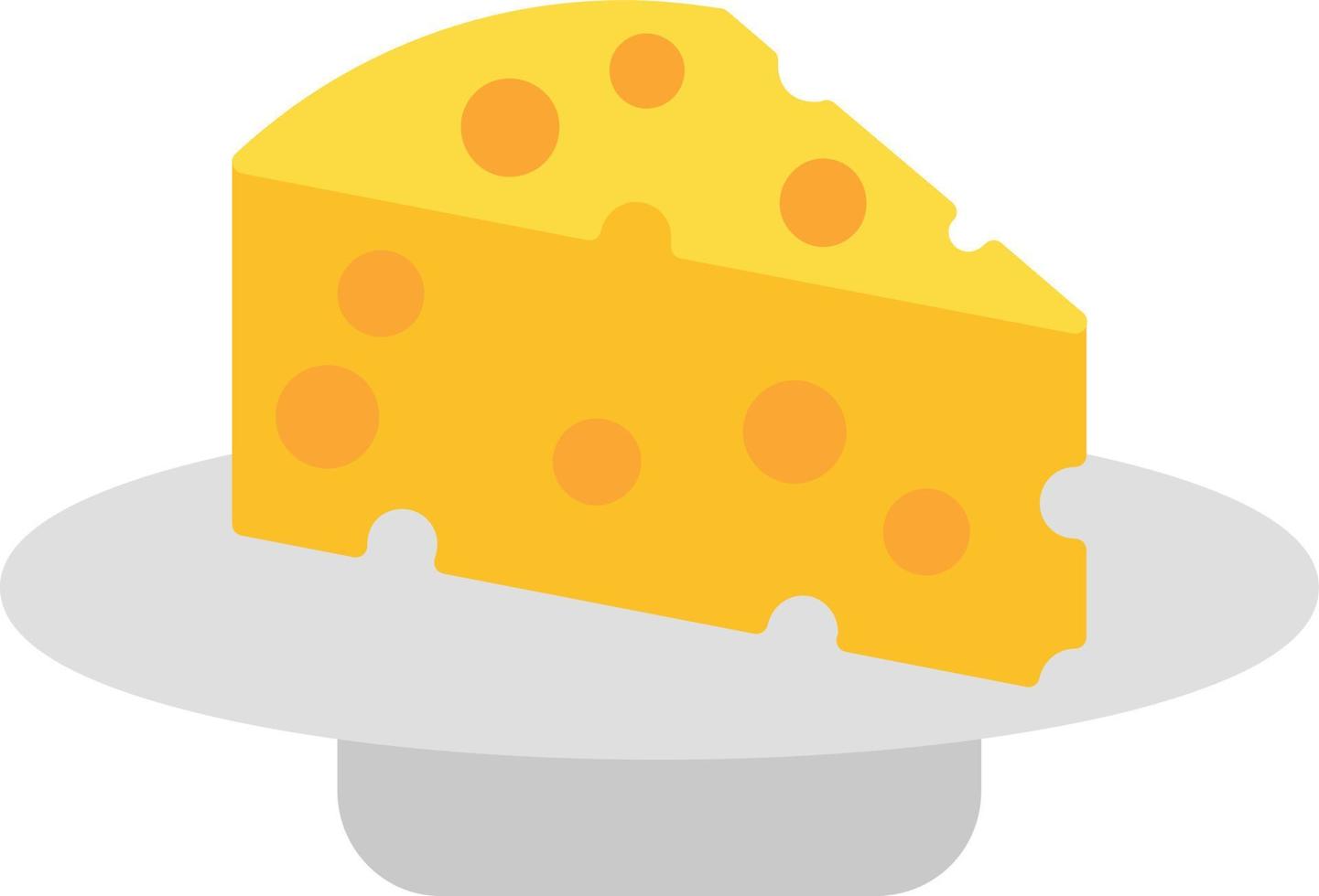 Cheese Serve Flat Icon vector