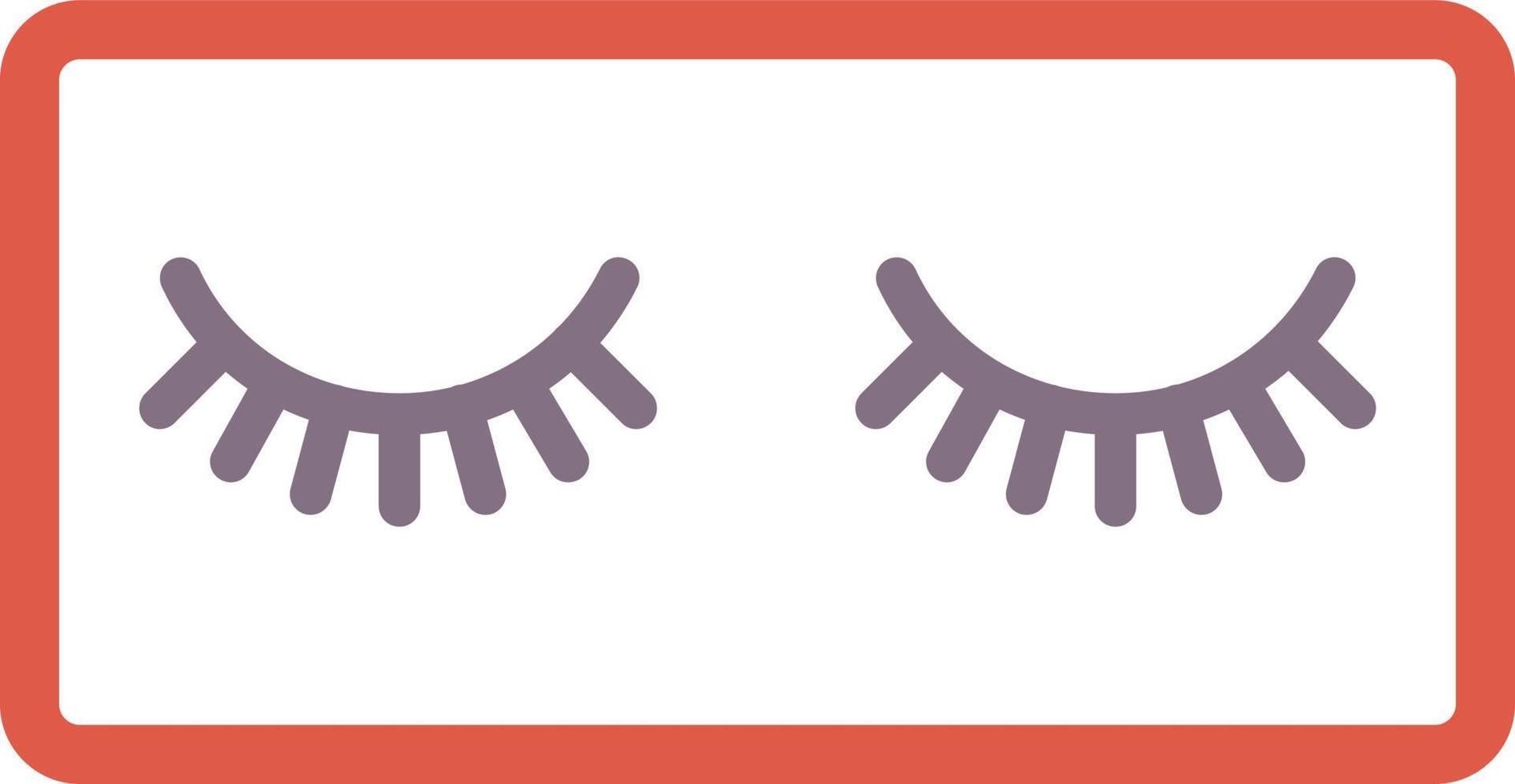 Eyelashes Flat Icon vector