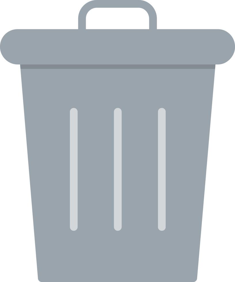 Trash Can Flat Icon vector