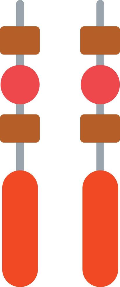 Skewers Flat Icon vector