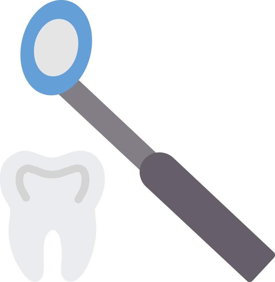 Dental Mirror Flat Icon vector