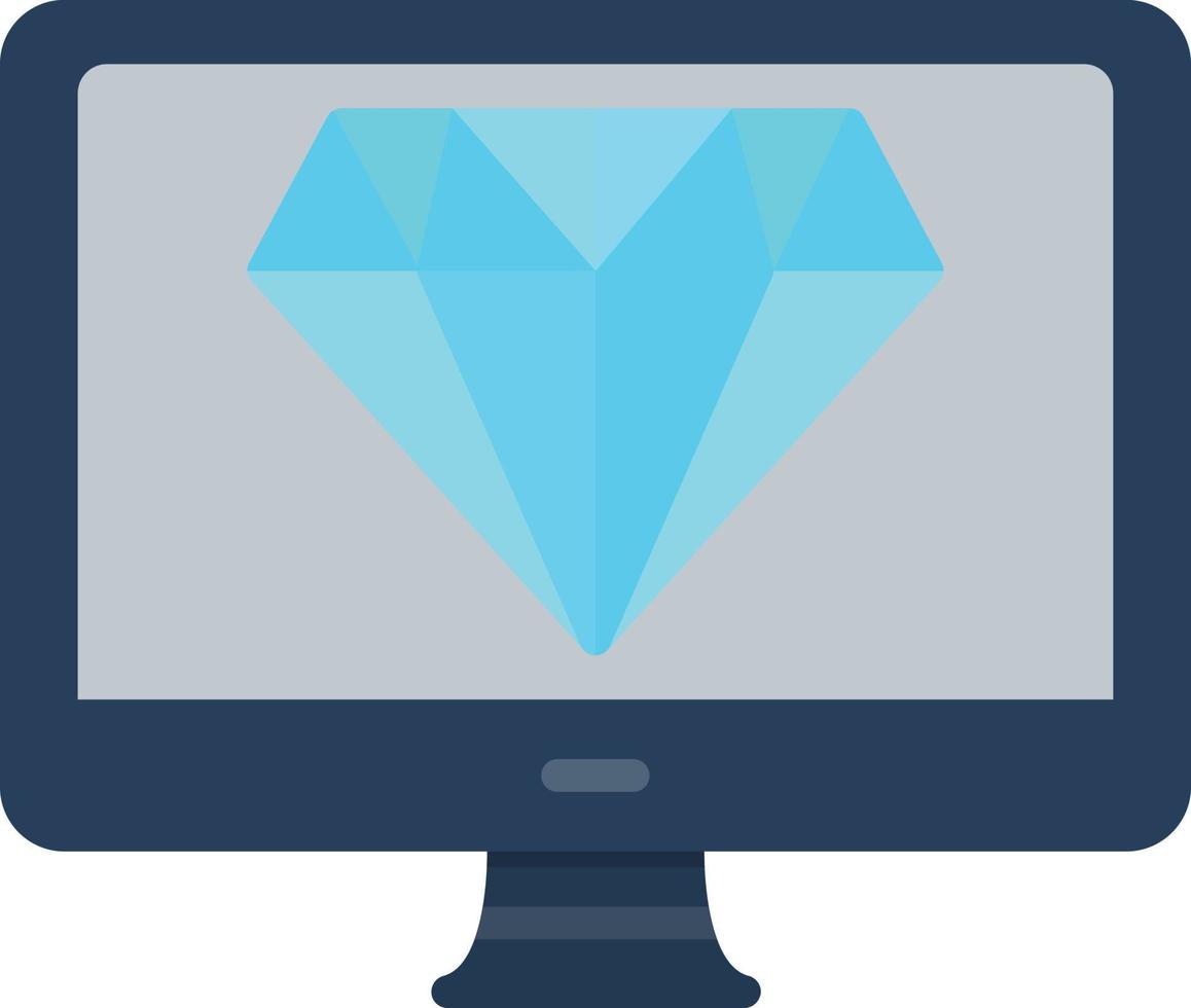 icono plano de diamante vector