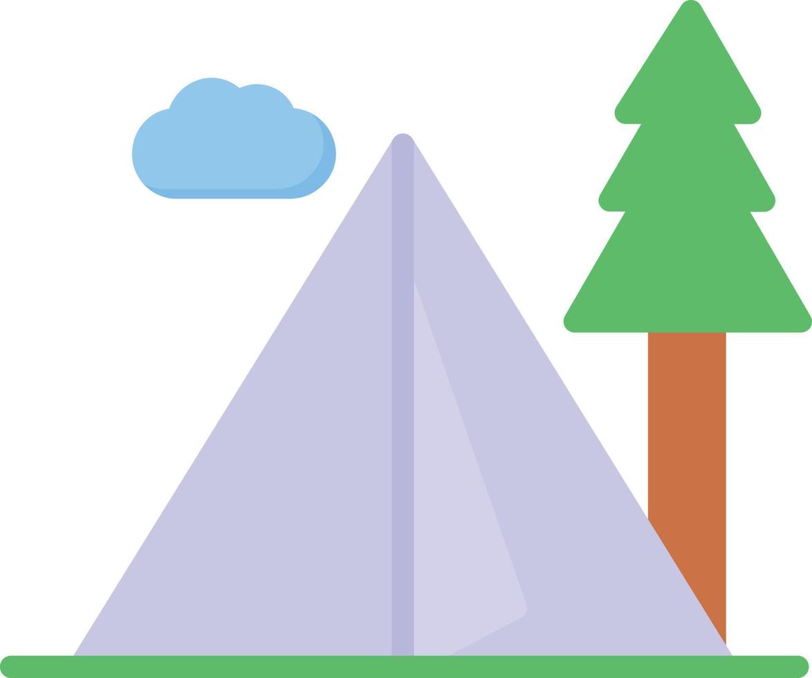 Camping Zone Flat Icon vector
