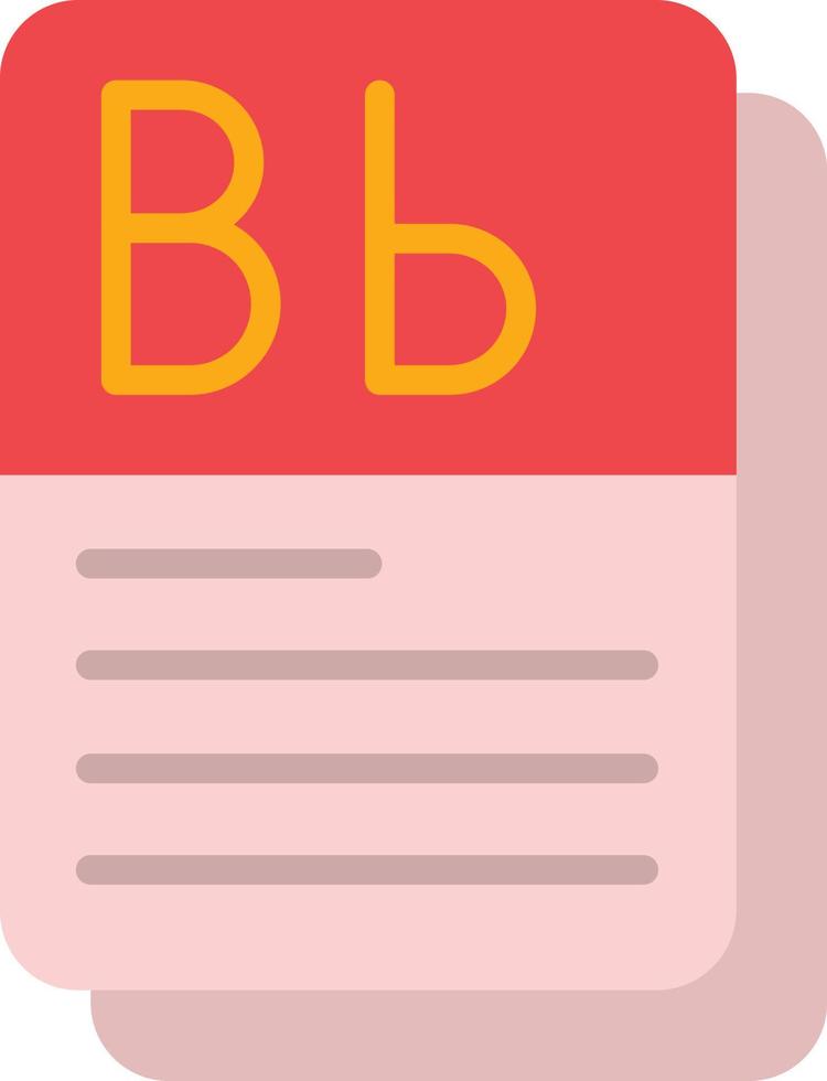 Flashcard Flat Icon vector