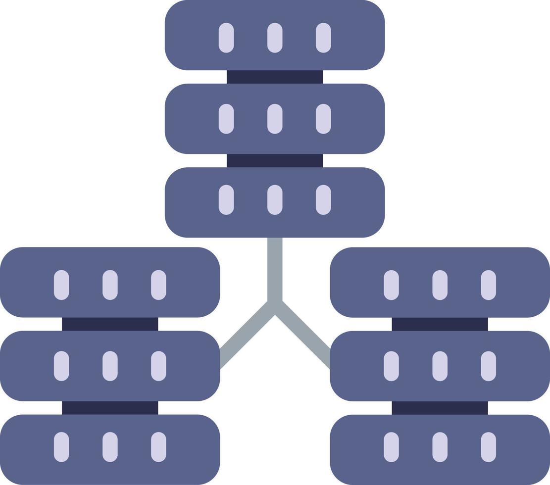 Database Flat Icon vector